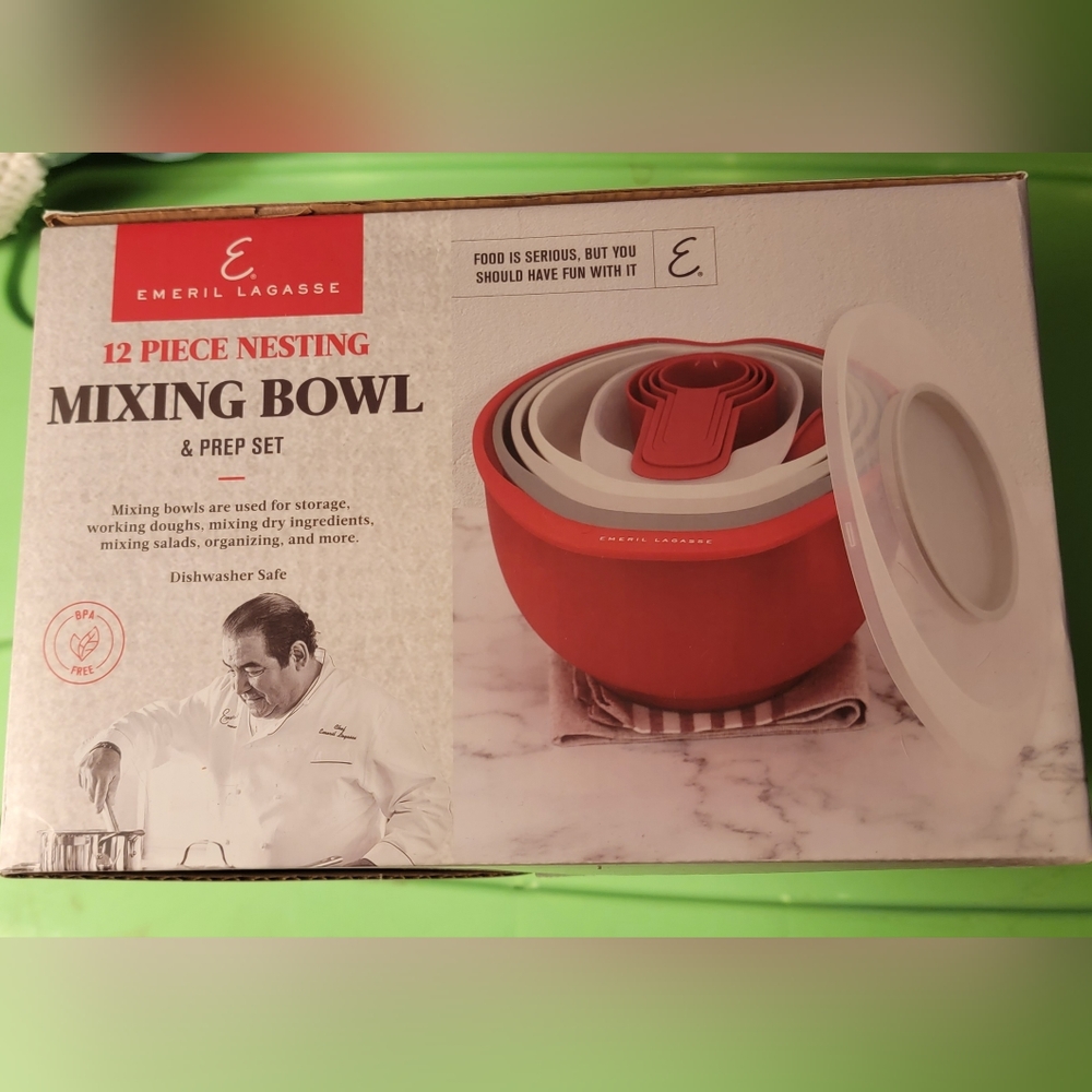 Emeril Lagasse 12 piece nesting mixing bowl & prep set